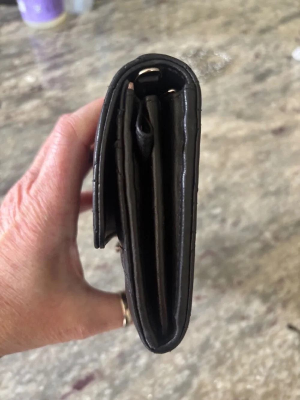 CHRISTIAN DIOR CANNAGE WALLET on Chain Lambskin AUTHENTIC